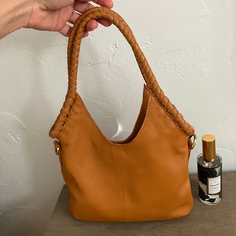 Mini Woven-Handle Shoulder Bag Leather By Anthropologie
